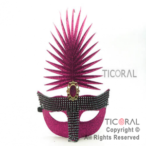 MASCARA VENECIANA FUCSIA HS5765-2 x 1